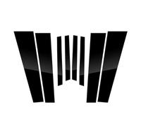 Molduras Exteriores Compatible con Peugeot para 2008, 2014 2015 2016 2017 2018 2019. 8 Piezas De Molduras De Ventana Negras Brillantes, Pegatinas para Columnas BC Postes Pilares Pulidos.