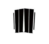 Molduras Exteriores Compatible con Toyota para Yaris XP90 Sedán 2005-2013 2012 2011 BC Zone (1616) Juego De 6 Pegatinas para Molduras De Pilares, Color Negro Brillante