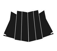 Molduras Exteriores Compatible con ZR-V ZRV ZR V RZ para HRV US 2023 2024 2025, Molduras para Ventanas De Coche, Pegatinas para Pilares De Columna BC, Accesorios De Película Negra Brillante