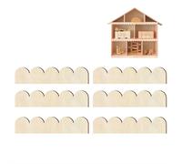 Molduras festoneadas de madera, 6 piezas de 15.75 pulgadas, tiras de madera sin terminar para decoración del hogar, decoración de bordes de estantes, miniaturas de casa de muñecas, suministros de