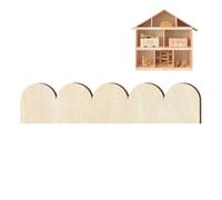 Molduras festoneadas de madera, 6 piezas de 15.75 pulgadas, tiras de madera sin terminar para decoración del hogar, decoración de bordes de estantes, miniaturas de casa de muñecas, suministros de