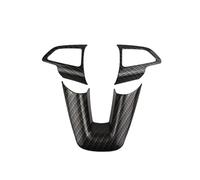 Molduras Interiores 3 Uds Pegatina Embellecedora De Protección Interior del Volante del Coche para Ford para C-MAX 2015 2016 Accesorios De Piezas Tiras Decorativas(Carbon Fiber Black)