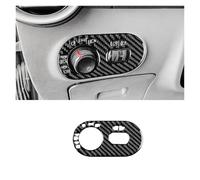 Molduras Interiores Automóviles Panel De Marco Del Interruptor De Faros Delanteros Para Seat Para Ibiza 6l 2003 2004 2005 2006 2007 2008 LHD(Black Carbon)
