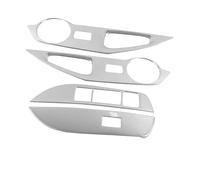 Molduras interiores automóviles Para Corolla Para Cross Para XG10 2021 2022 2023 2024 Cubierta Del Interruptor Elevador De Vidrio Apoyabrazos La Puerta Coche(Silver)
