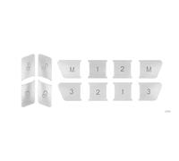 Molduras interiores automóviles Para Para GLA Clase Para CLA Para GLK Para GLE Etiqueta Adhesiva Para El Embellecedor Del Botón De La Cerradura Puerta(Silver Style 3)