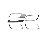 Molduras interiores automóviles Para Para Q7 2008-2015 LHD Manija De Puerta Coche Cubierta Cuenco Pegatinas Embellecedoras Accesorios Interiores Automóvil(Black - Carbon Fibre)