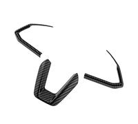 molduras interiores coche Compatible Con Mazda Para 3 6 CX3 CX5 CX8 CX9 2017 2018 2019 Coche Volante Moldura Círculo Brillos Cubierta Pegatina(Black)