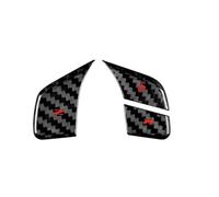 Molduras interiores coche Para Chevrolet Para Corvette C8 2020-2023 Pegatina Interior Cubierta Botón Volante Fibra Carbono Dura Real Accesorios Coche(Type h)