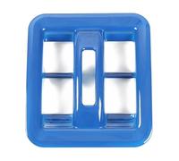 Molduras interiores coche Para Jeep Para Wrangler JK 2011-2017 Interior Del Coche ABS Ventana Interruptor Decoración Pegatinas Molduras Marcos Cubierta Accesorios Coche(Blue)