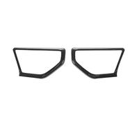 Molduras interiores coche Para Jeep Para Wrangler JL Para Gladiator JT 2018-2021 Up Interior Coche Un Pilar Altavoz Decoración Anillo Cubierta Accesorios Coche(Black Carbon Fiber)