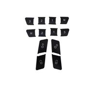 Molduras interiores Compatible Con Benz A B C E CLA GLA ML GL GLK GLE Class Pegatina Para Interruptor De Botón Del Volante, Elevalunas Y Ajuste Memoria Asiento La Puerta Coche(Model B-black)