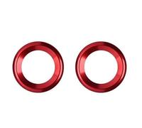 Molduras interiores de coche 1 Par De Anillos Para Altavoces Puerta Decoración Pilar A Embellecedores Circulares Para Civic Décima Generación 2016 2017 2018 2019 Interiores Coche(Brilliant Red)