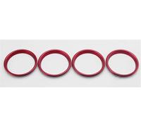 Molduras interiores de coche 4 Pegatinas Decorativas Salida Ventilación Del Aire Acondicionado Coche Para A3 S3 2013-2017/Q2 2017 Accesorios De Estilismo Para El Interiores Coche(Red Inner Ring)