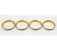 Molduras interiores de coche 4 Pegatinas Decorativas Salida Ventilación Del Aire Acondicionado Coche Para A3 S3 2013-2017/Q2 2017 Accesorios De Estilismo Para El Interiores Coche(Gold Inner Ring)
