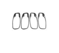 Molduras Interiores De Coche 4 unids/set de pegatinas de decoración de cubierta de manija de puerta Interior de coche de fibra de carbono for BMW E60 5 Series 2005-2010 accesorios de personalización d