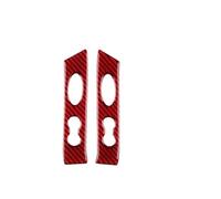 Molduras Interiores De Coche Adhesivo for botón de Volante, Fibra Carbono Suave, for Mini Cooper Hatch One R50 R53 2001-2006(C-Red,For r50)