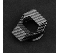 Molduras interiores de coche Cubierta Botón Interruptor Arranque Parada Motor Accesorio Decorativo Para Automóvil Pulsador Adhesiva Decoración Interior Del Coche Interiores Coche(Aspecto de carbono)