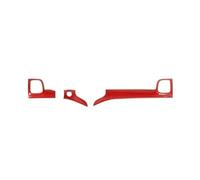 Molduras interiores de coche Cubierta Decorativa Para La Manija Interior Del Panel De La Consola Central Para Jeep Para Grand Cherokee 2011-2020(Red Left Driver)