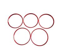 Molduras interiores de coche Embellecedor Anillo Para Salida Aire Del Panel Instrumentos Coche Adhesivo Para Mercedes para Benz AB GLA CLA Clase Accesorios Interiores Decorativo Interior(Rojo)