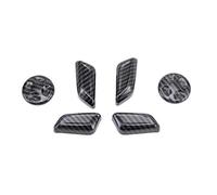 Molduras interiores de coche Embellecedor De Panel Caja Cambios Coche Pegatina Decorativa Accesorios Interiores LHD Fibra Carbono ABS Para Q5 FY 2018 2019 2020 Interiores Coche(6pcs seat adjust cover)