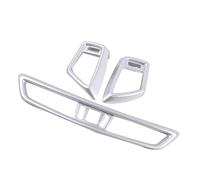 molduras interiores de coche Embellecedor De Salida De Aire Acondicionado Central Para Nissan Para Qashqai J11 Para X-Trail T32 (2014-2020), Color Plateado, 3 Unidades Pegatinas para el interior del c