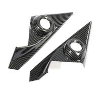 Molduras interiores de coche Embellecedor Fibra Carbono ABS Altavoz Puerta Delantera Ventana Pilar A Para Civic 2016-2019, 10.ª Generación Accesorios Para Coche 2 Unidades pegatinas de coche