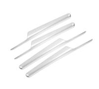 Molduras interiores de coche Marco De Manija De Puerta Tira Interior Panel Decorativo Cubierta Pegatina Embellecedor Accesorios Para Coche Para Q5 FY 2018-2024(Plata)