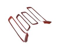 Molduras interiores de coche Para Ford Para Explorer 2016-2018 Molduras Para El Marco De La Manija Interior De La Puerta(Wood Color)