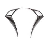 Molduras interiores de coche Pegatinas Decorativas El Marco Del Botón Brillante Volante para Serie 5 E60 E61 ABS 2003-2010 Accesorios Para Interior Coche pegatinas de coche(Aspecto de carbono)