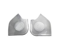 Molduras Interiores Para Benz Clase C W203 2002-2006 Panel Puerta Coche Altavoz Almohadilla Sonido Cubierta Audio Estéreo Pegatinas(Front Door Silver)