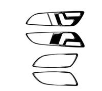 Molduras interiores Para Benz Para CLA C117 2014-2018 Panel Manija Puerta Coche Pegatina Decorativa Interior 4 Piezas Fibra Carbono Real Interiores Embellecedor(Glossy black)