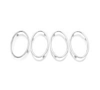 Molduras interiores Para Ford Para Focus 2 MK2 2005-2013 Auto 4 Piezas Aire Acondicionado Embellecedor Salida Decoración Círculo Anillo Pegatina Interiores Embellecedor(ABS)