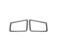 Molduras interiores Para Serie 3 E90 05-12 Fibra Carbono Interior Salpicadero Coche Decoración Salida Aire Marco Pegatinas Cubierta Embellecedora Interiores Embellecedor(Black,For Left-hand drive)