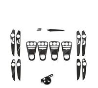 Molduras la consola Adhesivo El Interior La Consola Central Panel Elevación La Manija La Puerta Aire Película Para El Coche Para Benz Clase C W205(5D CF black)