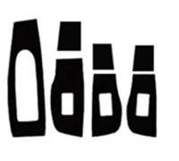 Molduras la consola Adhesivo Para El Interior Coche Para Mazda 3 Axela 2020-2023 Adhesivo Para El Panel La Ventana Fibra Carbono(Window-5D CF black)