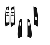 Molduras la consola Calcomanía Carbono Negra Para Panel Interruptor Botón Elevación Ventana Coche 4 Unidades Por Juego Para Hyundai Para IX35 2010-2017(5D CF black)
