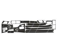 Molduras la consola Pegatinas Interiores Para BMW Serie 5 E39 1999-2004, Consola Central Panel Instrumentos Manija Puerta Aire Panel Elevación(5D CF black)