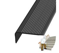 Molduras para bordes de escaleras, Tiras De Borde Escalón, Escalera Goma, Almohadillas Escaleras Interiores Y Exteriores Peldaños for Esquinas, Ancho 1.18x2.75in/3x7cm(Black,80in/2.03m)