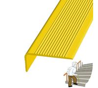 Molduras para bordes de escaleras, Tiras De Borde Escalón, Escalera Goma, Almohadillas Escaleras Interiores Y Exteriores Peldaños for Esquinas, Ancho 1.18x2.75in/3x7cm(Yellow,65in/1.65m)