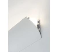 Molduras Techo Sistema de Canal LED en Forma de V para Moldura de Corona, Perfil de Zócalo para Teatro Pasillo Hotel, Difusor de Iluminación de Pared de Acento para Hogar(66ft(20m))