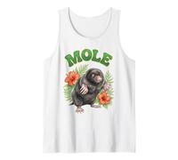 Mole Groovy Floral Topo Acuarela Boho Topo Camiseta sin Mangas