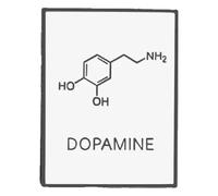 Molécula Pin: Broche de esmalte de cafeína y dopamina, Klein, Metal no precioso