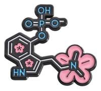 Molécula serie esmalte Pin: cafeína, serotonina, dopamina insignia mochila decoración, Klein, Metal no precioso