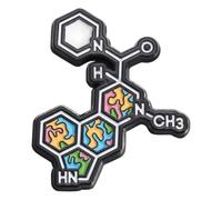 Molécula serie esmalte Pin: cafeína, serotonina, dopamina insignia mochila decoración, Klein, Metal no precioso