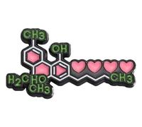 Molécula serie esmalte Pin: cafeína, serotonina, dopamina insignia mochila decoración, Klein, Metal no precioso