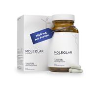MoleQlar Capsulas De Taurina, 90 Unidades, 2550 mg De L Taurina Por Porcion | 2550 mg De L Taurina De Alta Pureza Por Porcion, Soporte Para Mayores Requerimientos, 90 Capsulas