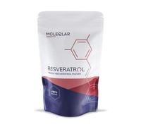 MoleQlar Resveratrol en polvo, suplemento dietético de fermentación innovadora de levadura, 500 mg de resveratrol por porción, más del 98% de pureza (100 g)