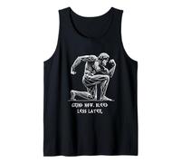 Moler ahora. Sangra menos después. Batalla Masculinidad Dios griego Camiseta sin Mangas