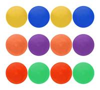 MOLERRI 12 Piezas Marcador de Puntos de Colores Marcadores de Agilidad Antideslizantes Conos Planos Puntos para FúTbol Baloncesto Entrenamiento PráCtica de Baile