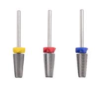 MOLERRI 3 Piezas de Carburo de UñAs 5 en 1 Broca MultifuncióN de Forma CóNica para UñAs Broca de Carburo para UñAs Uso para Ambos Izquierdos